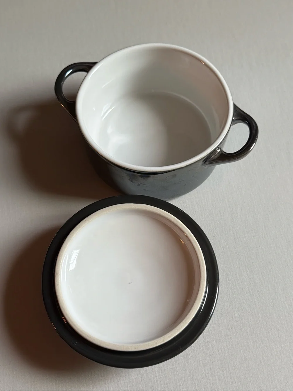 Le Creuset Black Mini Cocotte - Glossy Black Enameled Stoneware